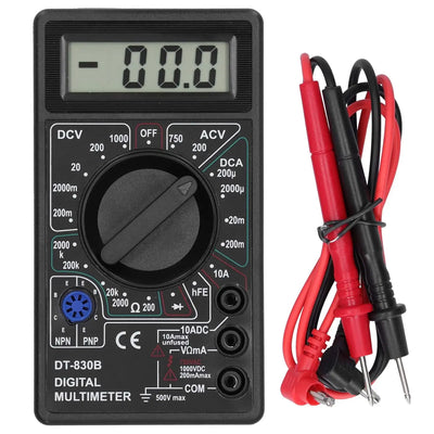 Digital-Multimeter-Tester, DT830B Elektrischer Voltmeter-Amperemeter, tragbares Volt-Multimeter, Autobatterietester, Stromkreistester