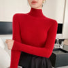 Damen Rollkragen-Basics Kaschmirpullover Herbst Winter Pullover 100% Merinowolle Strickwaren Damen Weicher schmaler Strick Neuer Top