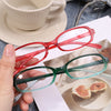 Neue Y2K-Retro-Brille, blaugrün, eckig, kleiner Rahmen, Damen-Anti-Blaulicht-Brille, Mode-Brillengestell 2024