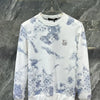 Trend Vielseitig Frühling Herbst Neu Herren O-Ausschnitt Graffiti-Druck Kontrastfarbe Mode Luxus Lässig Langarm Sweatshirts Oberteile