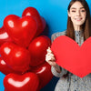 Valentinstag 50/10 Stück Rote Herzballons Aufblasbare Latexballons für Valentinstag Hochzeitsfeier Jubiläum Dekoration Zubehör