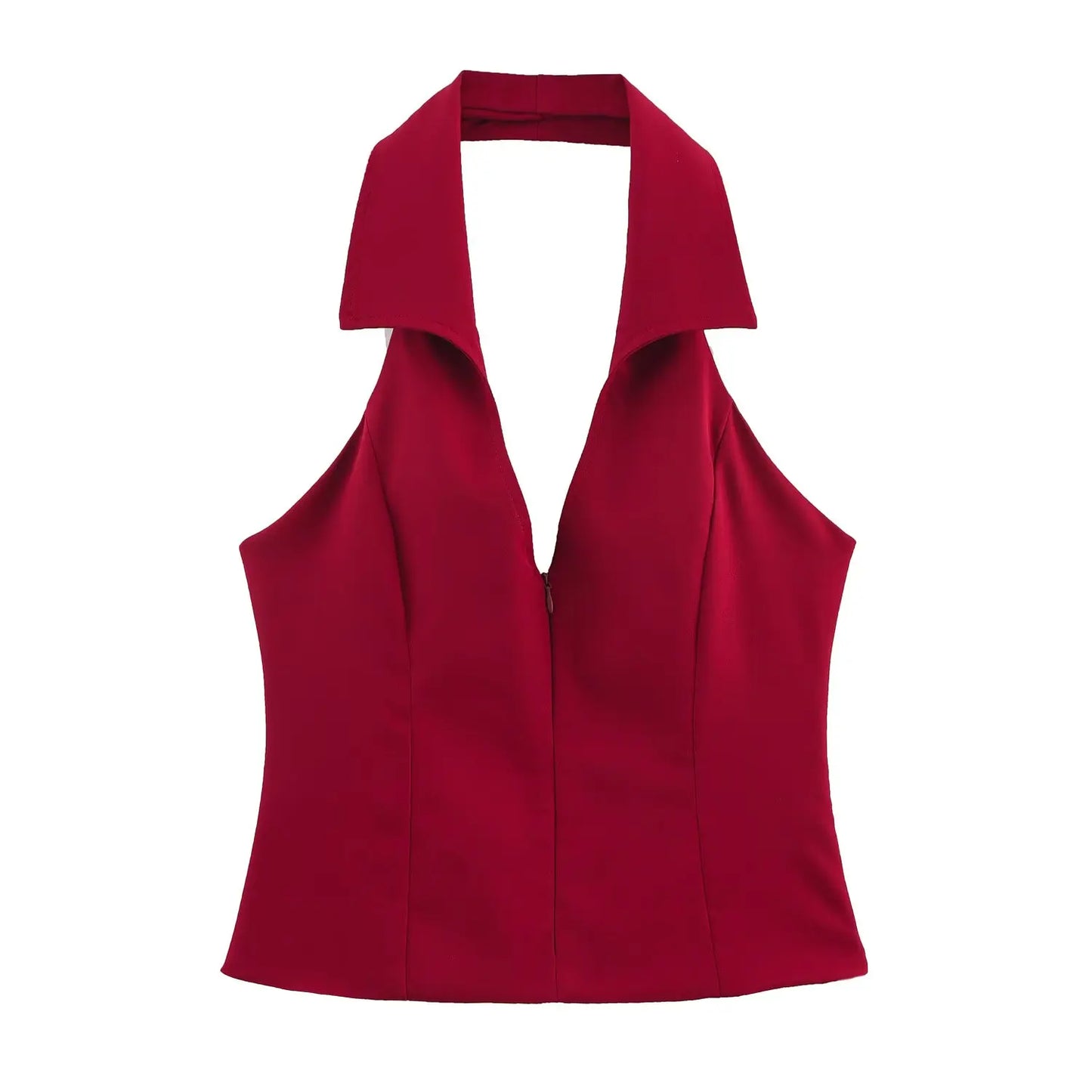 HH Women Pink 2 Piece Set Sexy V-Neck Sleeveless Backless Suspender Zipper Top+High Waist Back Pocket Mini Skirts Shorts Y2K