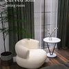 Kleines Wohnzimmer Balkon Freizeit kleines Sofa Lammwolle Einzelsessel Ins-Stil Faul Sofa Stuhl
