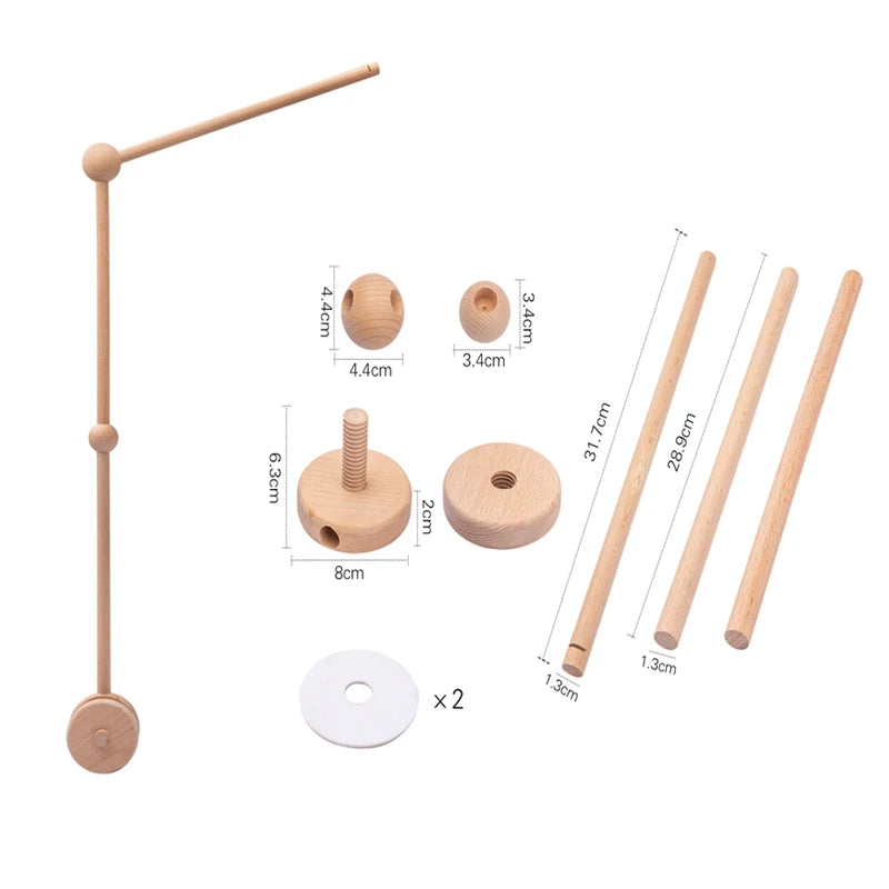 Baby-Kinderbett-Mobile-Rassel-Spielzeug 0-12 Monate Säugling Weicher Filz Teddy Samt Rosa Bär Bettglocke Hängendes Spielzeug Halterung Babybett Mädchen Spielzeug