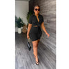 CM.YAYA INS Women's Set Short Sleeve Pocket Front Shirt and Pocket Side Shorts Suit 2023 Cargo Two 2 Piece Set Outfit Tracksuits
