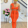 CM.YAYA Crochet Knitted Women's Sets Sleeveless Tops+ Skirts Suits 2024 Summer Two 2 Piece Set Outfit Beach Holiday Tracksuit