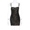Dulzura Träger-Spitzen-Minikleid Patchwork Bodycon Party Elegante Club-Outfits Y2K Kleidung 2023 Sommer Damen Kleidung Dropshipping