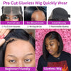 16 Inch Vietnamese Super Double Drawn Bone Straight 13x4 Frontal Bob Wig Glueless Human Hair For Women Natural Black 250 Density
