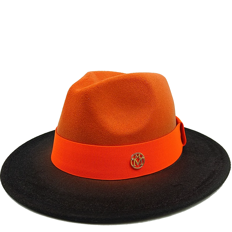 Low price wholesale Fedora hats men's and women's jazz hats red and white new tie dyed Fedora hats autumn classic hats sombrero