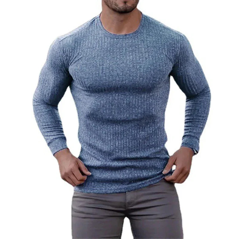 Spring Autumn Classic Black Ribbed Knit Roll Neck Jumper Mens New Fashion Slim Fit Thin Turtleneck Pullover Knitwear Sweaters