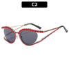 XJiea 2024 Designer Strass-Sonnenbrille für Damen Luxusmarken-Mode-Steampunk-Herrenbrille Party-Strand-Schatten-Accessoire