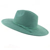 Suede Top Hat 9.5cm Wide Brim Fedora Hat Men Women Autumn Winter Felt Jazz Hats Classic Church Fedoras Chapeau Sombrero Mujer
