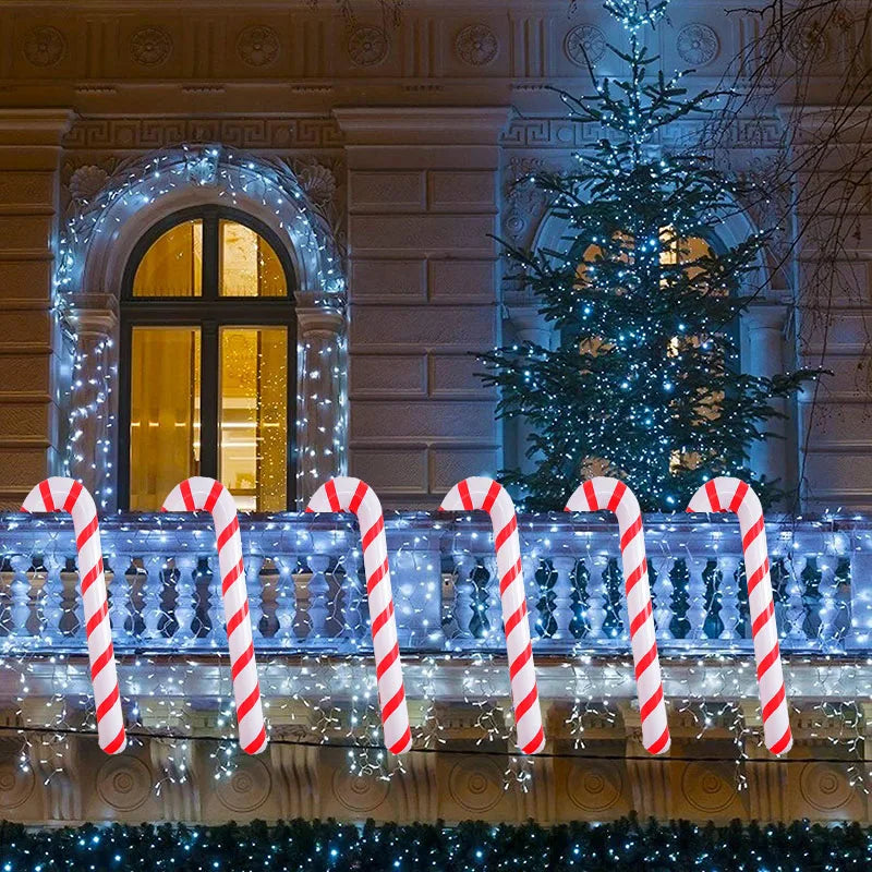 90cm aufblasbare Weihnachts-Zuckerstange, Luftballon, Spazierstöcke, 2023 Weihnachtsdekoration für Zuhause, 2024 Neujahrsparty-Zubehör, Kindergeschenk