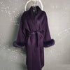 UCXQ Elegant OL Office Lady Overcoats Fur Patchwork Long Sleeve Woolen Coat Beautiful Women's Clothing Jacket Autumn 2025 Winter