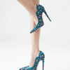 2025 Spring New High Heels Women's Embroidered Beaded Black Sexy Queen's Heel 10-12cm Pointed