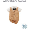 0-18 Baby Bodysuit Gentleman Style Handsome Formal Cotton Comfortable Soft Boys And Girls Summer Short Sleeved Newborn Clothes