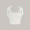 Solid Tie Shoulder Ruched Wide Strap Slim Fit Crop Top for Women Summer 2025 Y2K Clothes Pink Backless Cami Top Streetwear