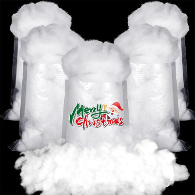 Weihnachts-Kunstschnee Baumwollähnlicher künstlicher weißer Schnee Flauschige Faserfüllung Schneeüberzug für Winter-Weihnachtsbaumdekoration