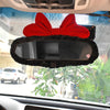 Samt Retro Rote Schleife Auto Rückspiegel Abdeckung Universal Stretch Weich Plüsch Auto Interieur Rückspiegel Gehäuse Dekor Zubehör Frauen