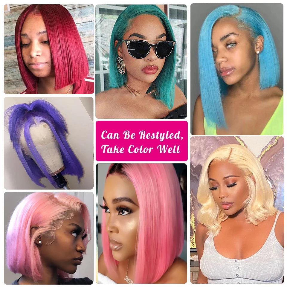 613 Bob Honigblonde Lace Front Echthaarperücken Für Frauen Echthaar Remy Brasilianisch Günstig 13x4 Glatte Kurze Bob Perücke 10 14 Zoll