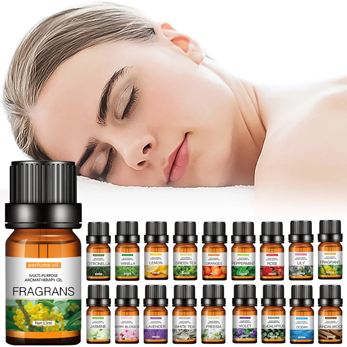 Flower Fruit Essential Oil Water-soluble Relieve Stress For Humidifier Aroma Diffuser Fragrance Lamp Air Freshening Aromatherapy