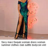 Sexy elegant black white slip sequin summer dress women birthday party club dress see through mesh midi evening dresses vestido