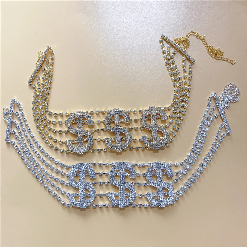 Wholesale NASTY SEXY Shiny Rhinestone Choker Necklace Letter for Women BABY Big Choker Necklace Crystal Collar Statement Jewelry