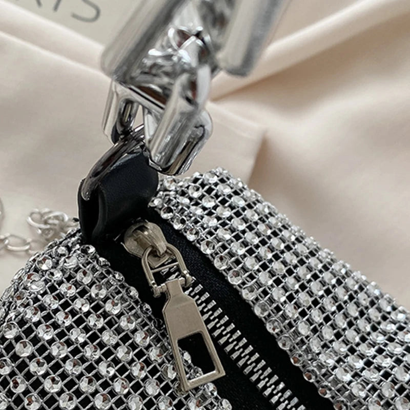Women's bag 2024 New Rhinestones Handbags  for Women Bags Diamonds Shoulder Bag Purse Ladies Female Crossbody Bag Shining Bag