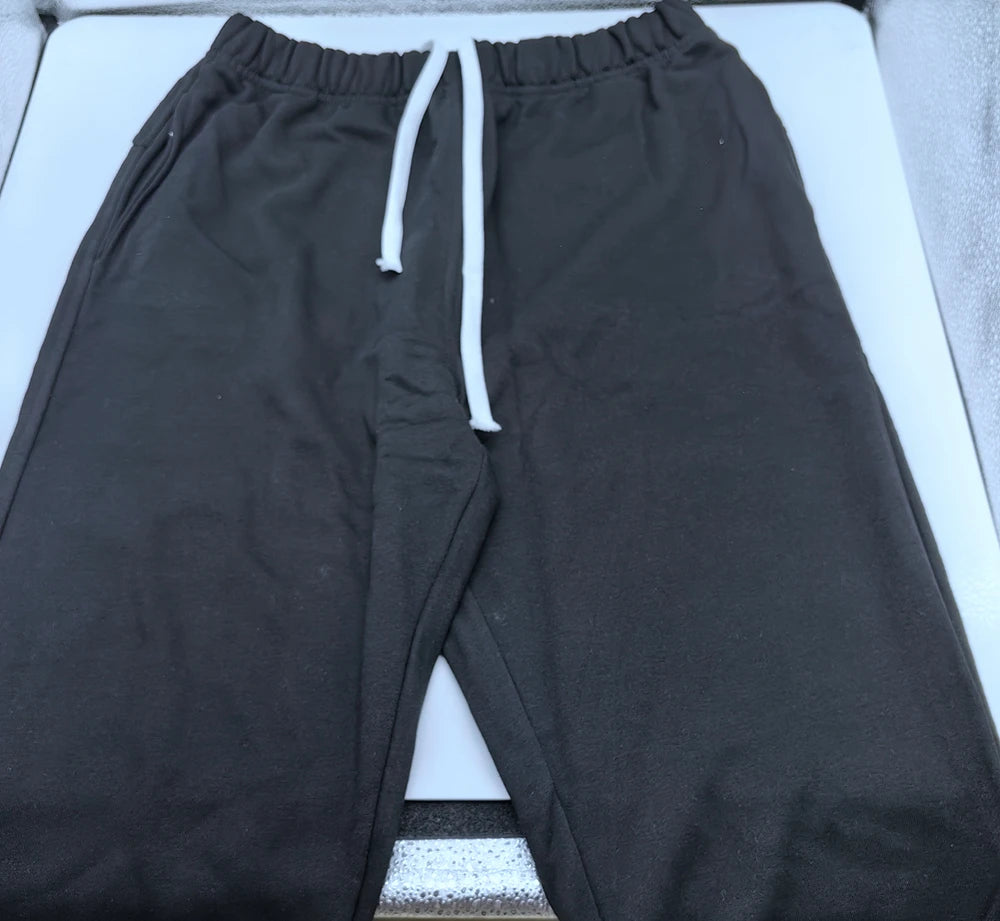 Men's Thick Cotton Training Sets Hoodie Casual Sports Pullover Hooded 2-piece Top with Pants Sweatshirts Gym Running Tracksuits