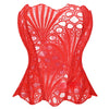 Hollow Out Corset Tops Irregular Hem Fishbone Underbust Top Slim Bandage Shapewear Bustier Korset Costumes Evening Party Corset