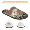 Custom Queen Of Absolutely Everything Gold Baroque Soft Memory Foam House Slippers Women Comfy Warm Anti-skid Sole Slipper