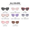 Neue herzförmige polarisierte Sonnenbrille für Damen, modisch, süß, Retro, Vintage, Verlaufs-Sonnenbrille, UV400-Schutz, Unisex-Brille