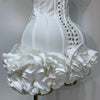 Women Sexy Strapless Flower Prom Gown Mini Dress Celebrity Red Carpet Fashion Evening Party Celebrate Birthday Club Dresses
