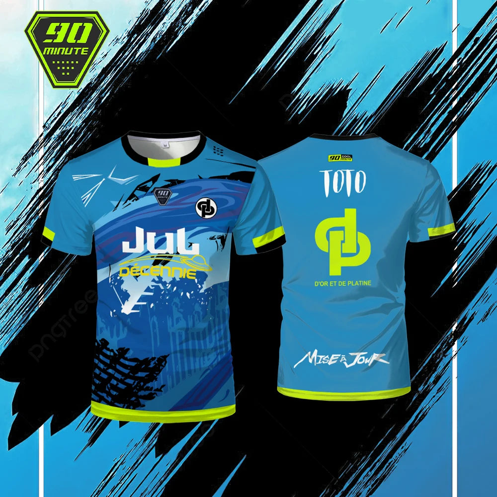 Summer Hot Maollot Jul T-shirt 90 Minute Sports Breathable Jersey Outdoor Quick-drying Football Shirt Men's Custom Tops Purchase