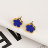 Stainless Steel Non Fading Minimalist Creative Plant Live Leaf Petal Flower Pendant Necklace Earrings Bracelet Jewelry Set