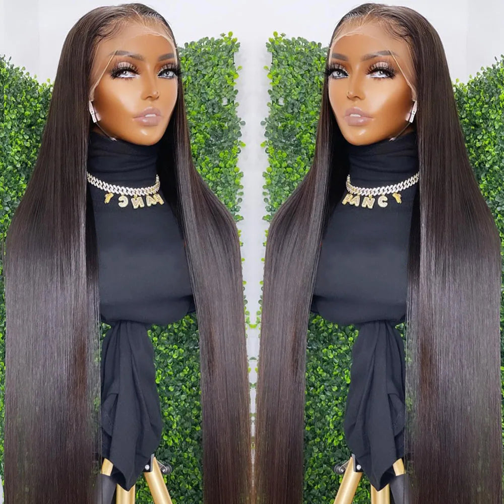 Hd Lace Frontal Wig 13x6 Lace Front Wig Human Hair 30Inch Bone Straight Transparent Lace Human Hair Wigs HD Lace 4x4 Closure Wig