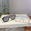 KAMMPT Fashion Leopard Damen-Sonnenbrille, stilvolle getönte Outdoor-Sportbrille, luxuriöses Metalldesign, Oversize Herren-Sonnenbrille