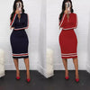 Women's Retro Long Sleeve Zipper Stitching Sexy Hip Casual Dress Fashionable Elegant Style