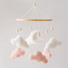 Baby-Kinderbett-Mobile-Rassel-Spielzeug 0-12 Monate Säugling Weicher Filz Teddy Samt Rosa Bär Bettglocke Hängendes Spielzeug Halterung Babybett Mädchen Spielzeug