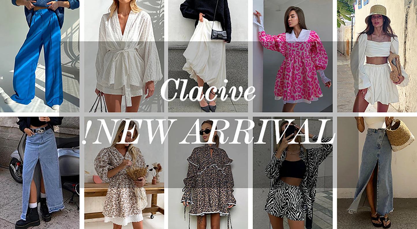 Clacive Summer White Linen Two Piece Set For Women 2023 Fashion Sleeveless Tank Top New In Matching High Waist Wide Pants Set