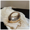 New Gold Silver Fashion Acrylic Moon Women's Handbags Luxury Ladies Clutch Bags Dinner Bag with chain 2024