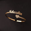 Custom Name Bangle for Women Stainles Steel Open Bracelets Girl Jewelry Personalised Double Name Couple Bracelet Christmas Gifts