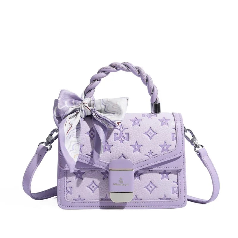 Designer Handheld Small Square Bag 2025 New Style Bow Sweet and High Quality Texture Single Shoulder Cross Shoulder Female