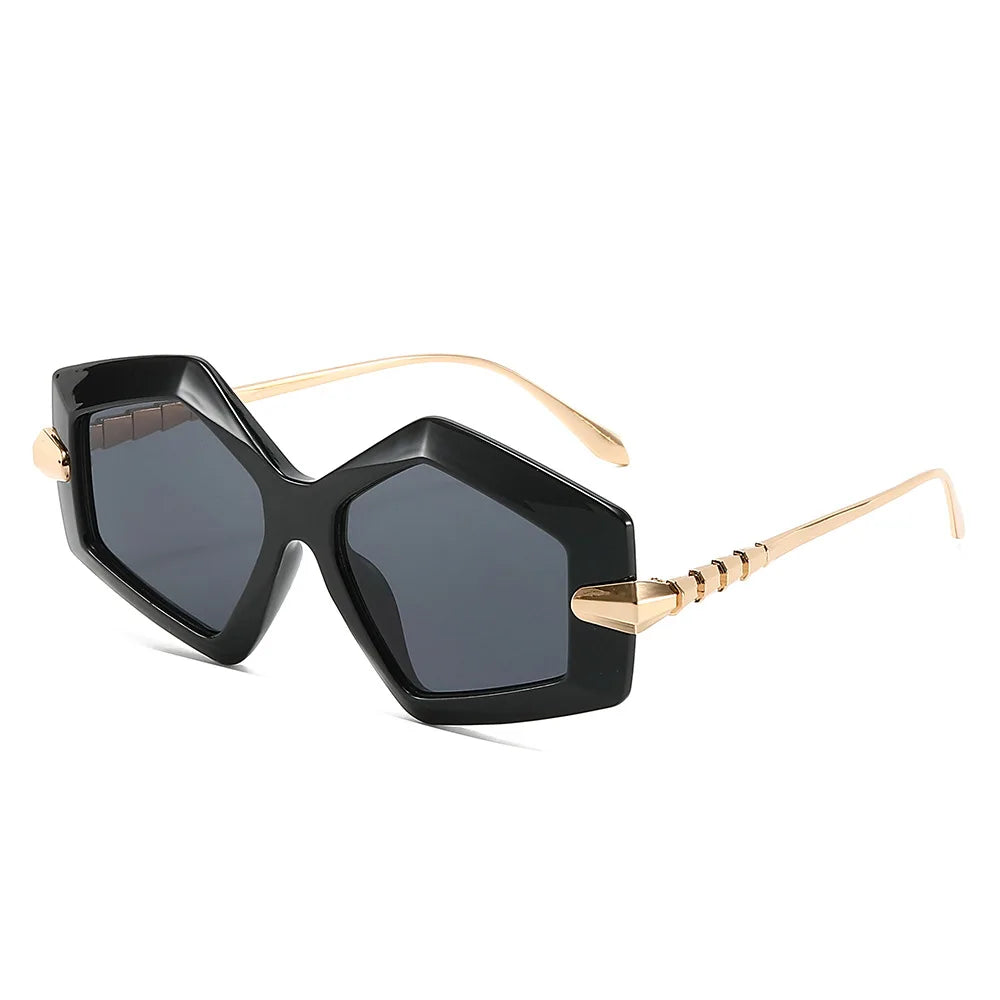 Neue einzigartige Damen-Fashion-Sonnenbrillen, Retro-Unikat-Gläser, spezielle Brillen, UV400, Herren-Punk, Oversize-Sonnenbrillen, UV400