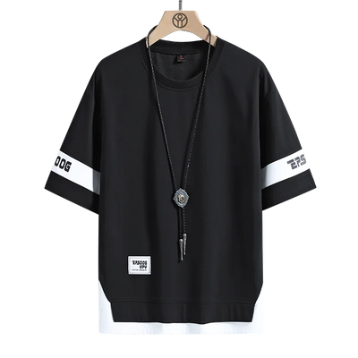 Hip Hop Loose Mens Streetwear T-shirts Casual Classic 2024 Summer Short Sleeves Black White Tshirt Tees Plus Oversize 5XL 6XL