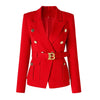9 Colors Factory Customize Luxury Quality Classic Style Office White Black Women Pocket Blazers with Blet
