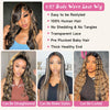 32 Inch Body Wave 1B/27 Highlight 13x6 Lace Frontal Wigs Human Hair Wig Brazilian 200 Density Colored Ombre Lace Wig For Women