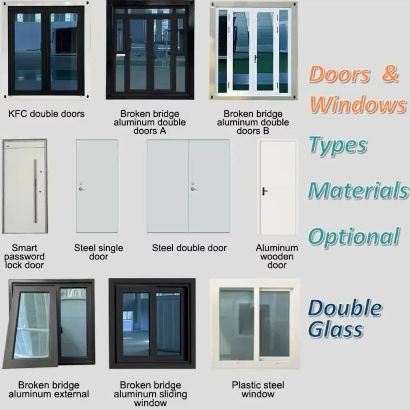 Vorgefertigtes mobiles Tiny House mit leichtem Stahldach, 2, 3, 4, 5 Schlafzimmern, 20 Fuß, 40 Fuß, faltbares, erweiterbares Containerhaus mit Terrasse