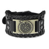 New Retro Wide Leather Pirate Compass Bracelet Men's Bracelet Celtic Viking Jewelry Compass Bracelet Accessories Party Gifts
