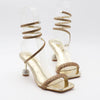 Luxus-Fashion-Sandalen 2024 Sommer Neue Strass Fee offene Zehen Ring-Fuß-Riemen Römersandalen mit hohem Absatz Damenschuhe Bankett